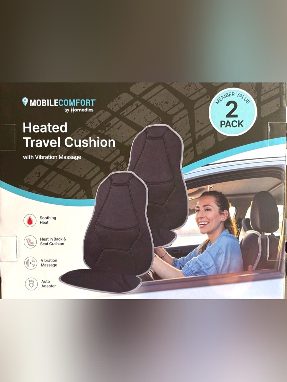 HoMedics Comfort Seat Cushion - Black